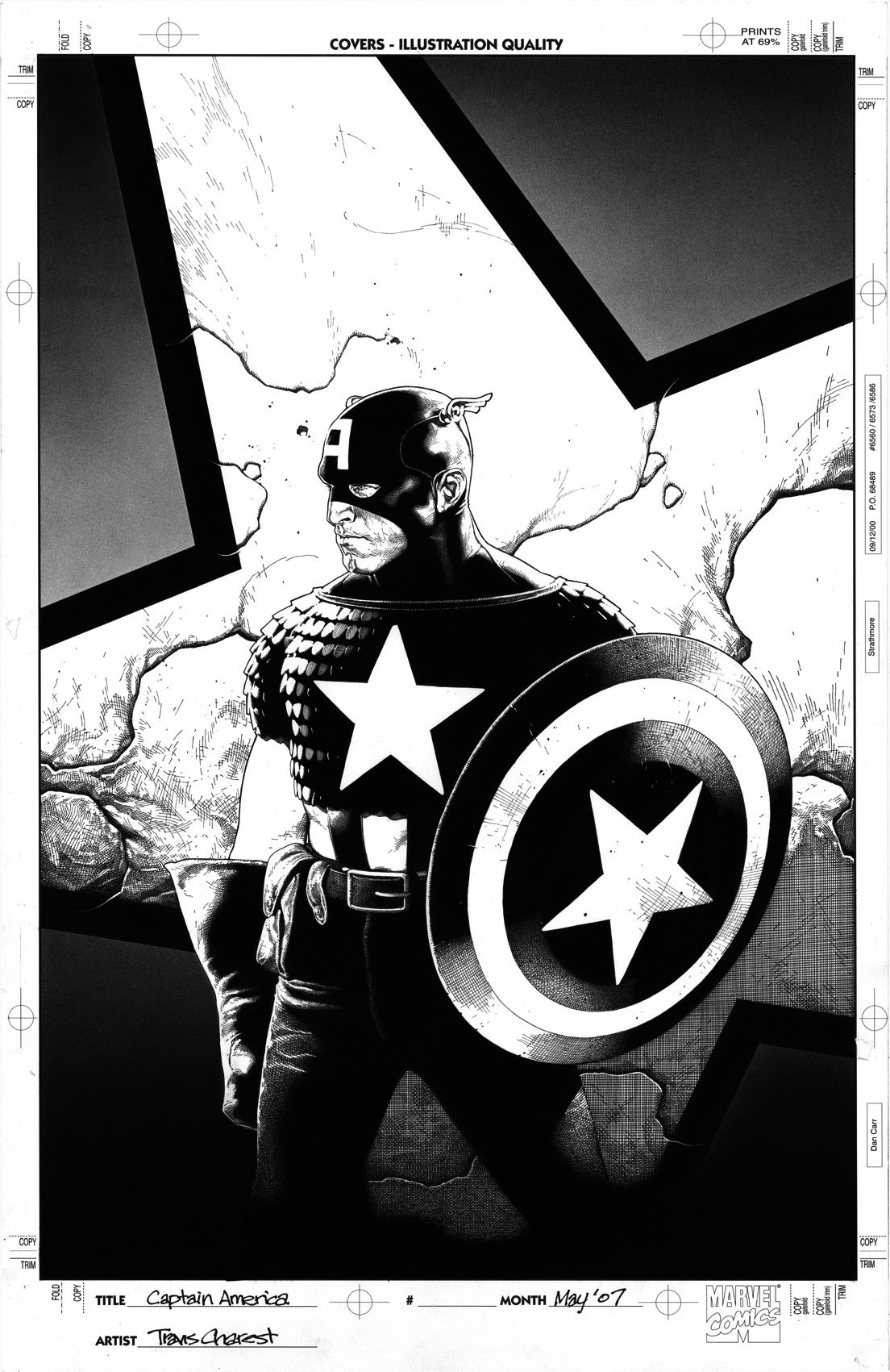 Very Large version of Captain America  The Chosen cover by Travis Charest