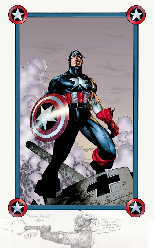 Captain America Pin-up w/ sketch 4