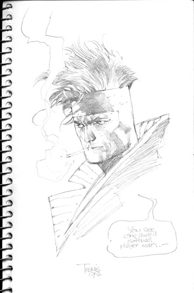 Sketch of Gambit from the X-Men