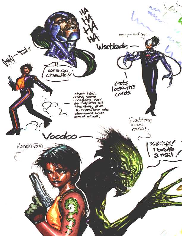 Wildcats Volume 1 Issue 50 page 37-Travis Sketches